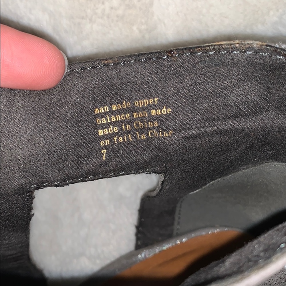 Silver Open Panel Heeled Booties - image 4